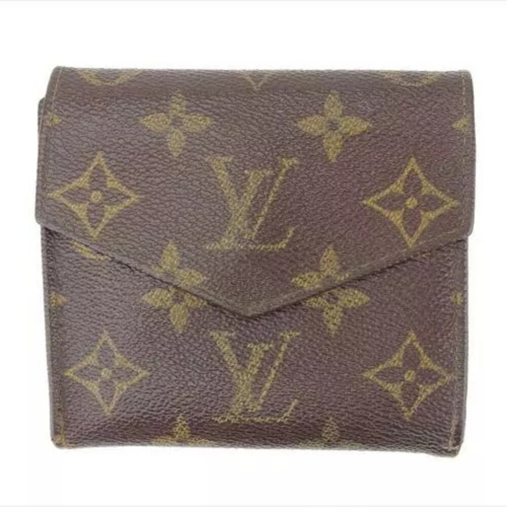 Louis Vuitton Wallet Purse Monogram Brown Beige Woman Authentic Used